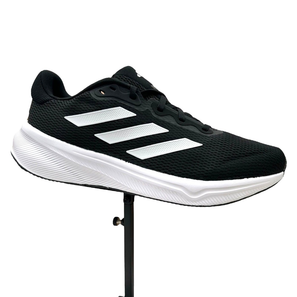 adidas Mens Response Running Shoes Size 10.5 Black/White Lace up Sneakers IH6007